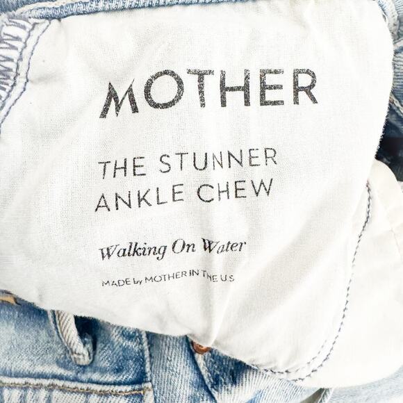 Mother Superior The Stunner Ankle Chew Walking on Water Light Denim Jean Size 25 - Picture 6 of 10
